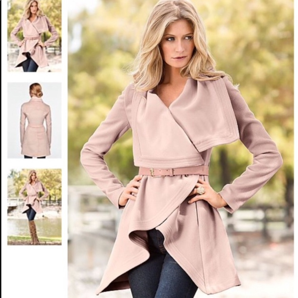 Venus Belted Drape Front Coat